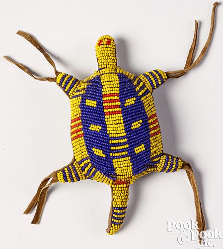 SIOUX INDIAN BEADED TURTLE FETISHSioux 30d988