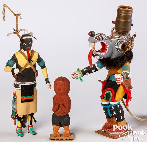 THREE HOPI KACHINASThree Hopi Kachinas  30d9b9