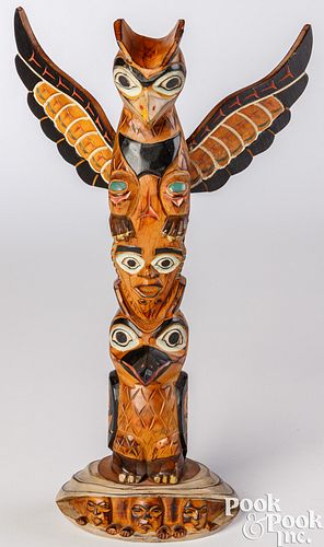 TLINGIT INDIAN CARVED AND PAINTED 30d9e6