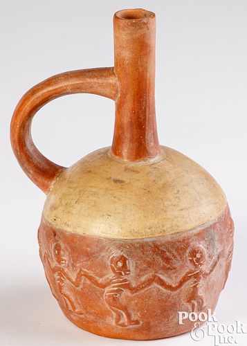 MOCHE POTTERY HANDLED VESSEL WITH 30da3e