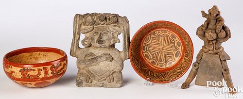 FOUR MEXICAN AZTEC AND MAYAN TRIBAL 30da4c