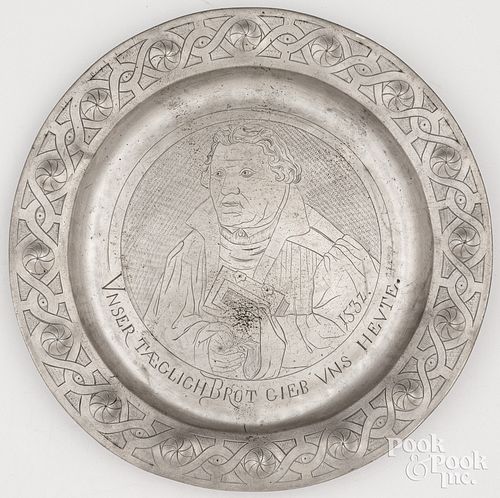 GERMAN PEWTER DISH, 18TH/19TH C.German