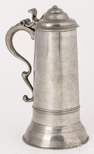 PEWTER FLAGONPewter flagon attributed 30db03