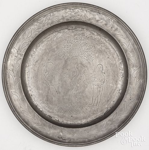 CONTINENTAL PEWTER DISH 18TH 19TH 30db17