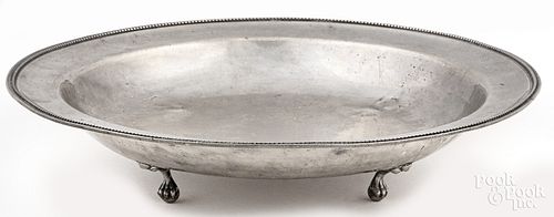 FOOTED PEWTER DISHJames Wright 30db18