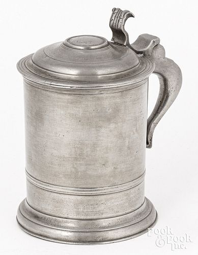 FINNISH PEWTER TANKARD, MID 19TH