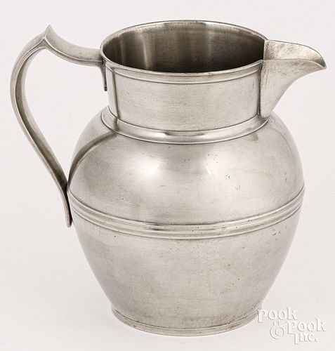 PEWTER PITCHER, 19TH C.George Richardson