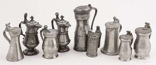 NINE CONTINENTAL PEWTER LIDDED 30db77