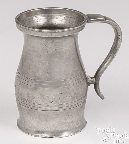 NEW YORK PEWTER MEASURE 18TH C New 30dba0