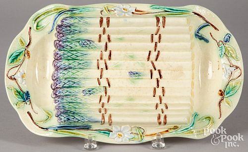 MAJOLICA ASPARAGUS DISHMajolica 30dbd1