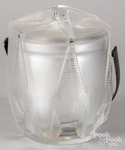 LALIQUE FROSTED GLASS ICE BUCKETLalique