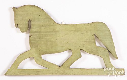 PAINTED PINE HORSE CUTOUT EARLY/MID