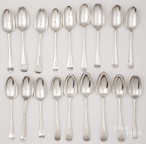 ASSORTED GEORGIAN SILVER TABLESPOONSAssorted