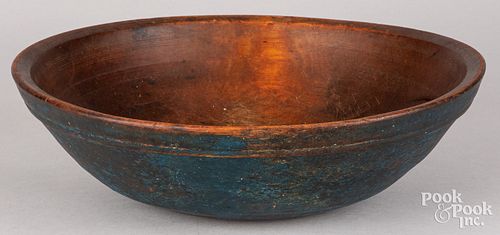 TURNED AND PAINTED WOOD BOWLTurned 30dc57