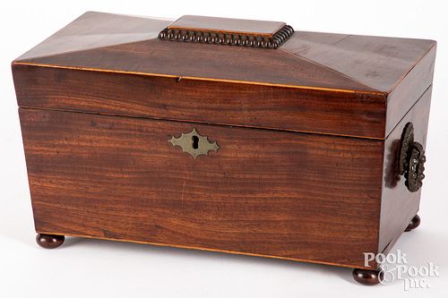 REGENCY MAHOGANY TEA CADDY TEA 30dcb8