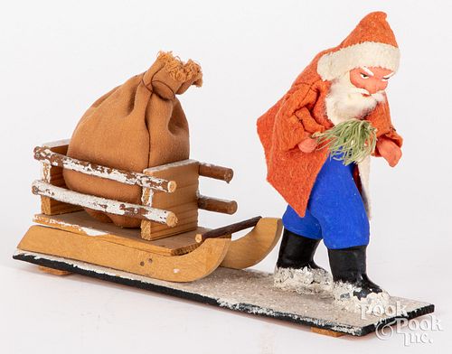 GERMAN SANTA CLAUS PULLING A SLEIGHGerman