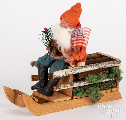 GERMAN SANTA CLAUS IN A SLEIGH  30dce0