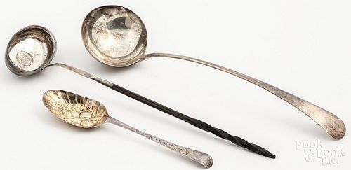 GEORGIAN SILVER LADLE AND BERRY