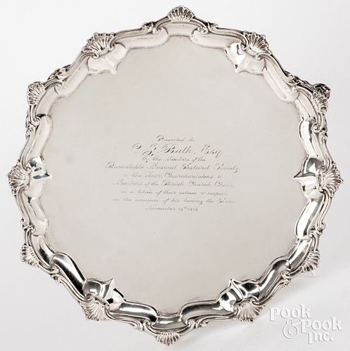 ENGLISH SILVER SALVER 1859 1860English 30dd15