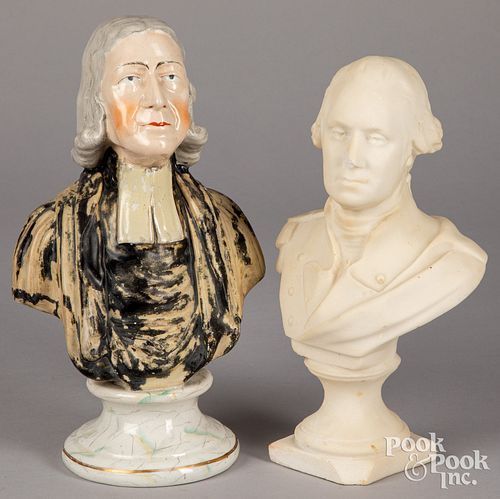 STAFFORDSHIRE BUST OF JOHN WESLEY  30dd22