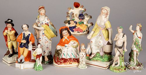 TEN STAFFORDSHIRE AND PEARLWARE 30dd29