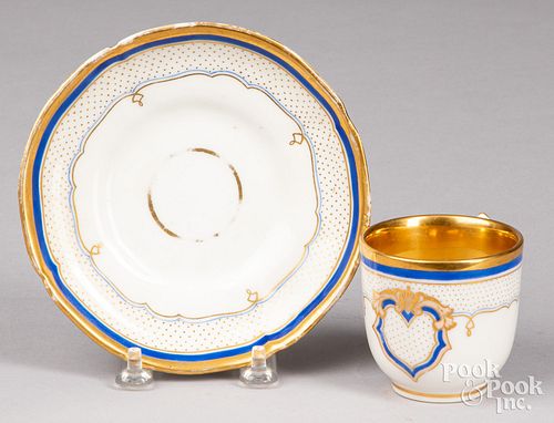 FRENCH PORCELAIN CUP AND SAUCERFrench 30dd38