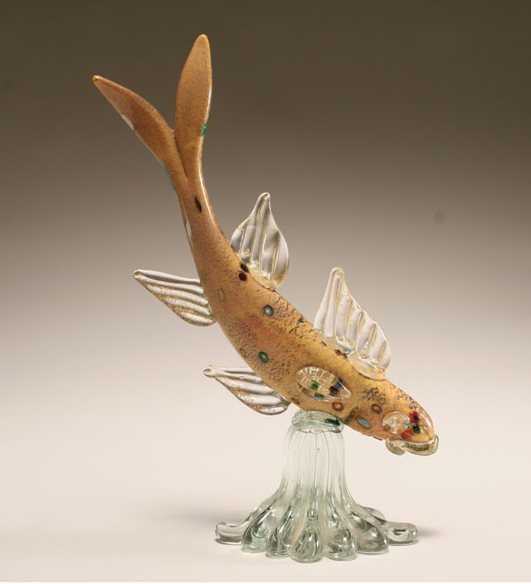 AVEM Murano art glass speckled fish