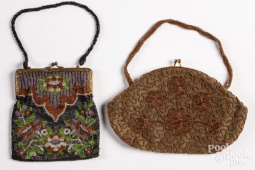 TWO WOMEN'S BEADED PURSESTwo women's