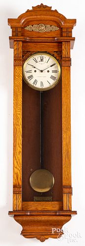 NEW HAVEN COLUMBIA OAK WALL CLOCKNew