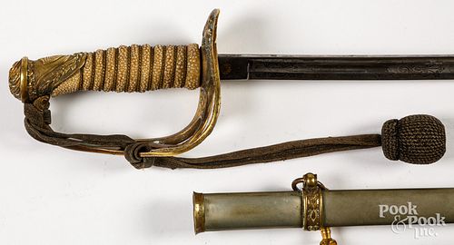 INDIAN WARS SWORD, SCABBARD AND