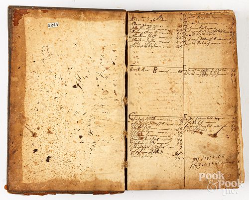 MID-18TH C. LEDGER BOOKMid-18th