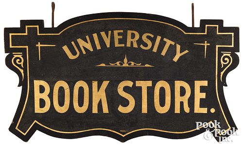 PAINTED UNIVERSITY BOOKSTORE SIGN,
