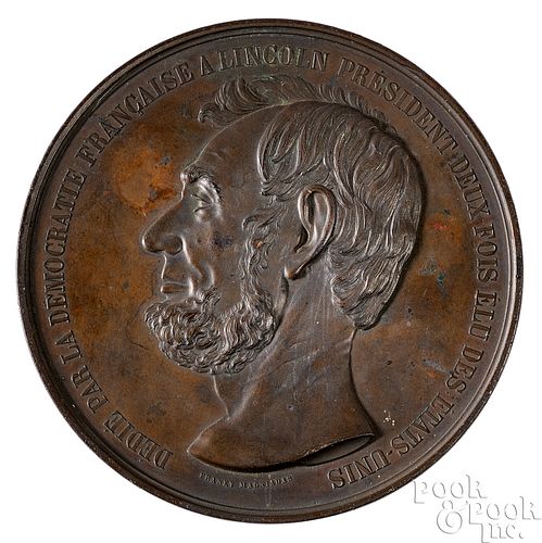 1865 FRENCH TRIBUTE MEDAL TO ABRAHAM 30deb0