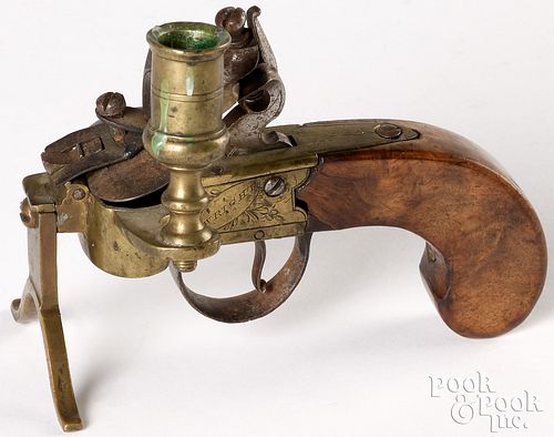 ENGLISH FLINTLOCK TINDER LIGHTER,