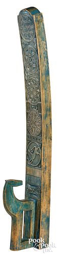 SCANDINAVIAN CARVED MANGLE BOARD  30dec3