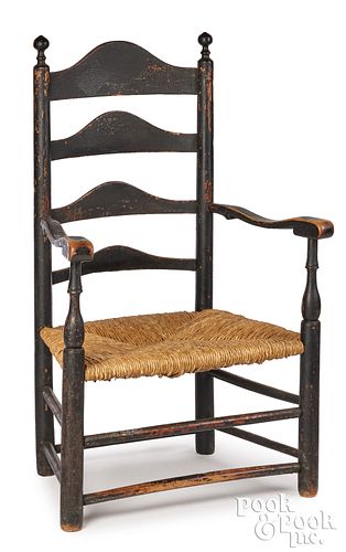 DELAWARE VALLEY LADDERBACK ARMCHAIR,