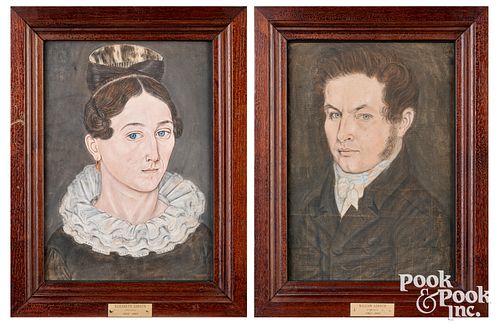 PAIR OF PASTEL PORTRAITSPair of 30df16