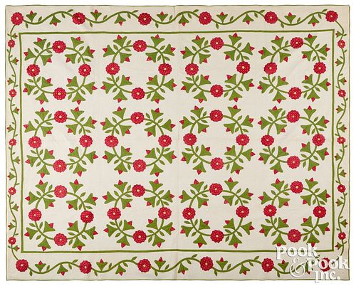 PENNSYLVANIA ROSE WREATH APPLIQUé