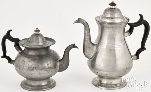 PHILADELPHIA PEWTER COFFEEPOT AND 30dfab