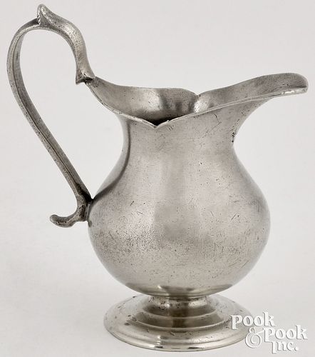 PHILADELPHIA PEWTER CREAMER, LATE 18TH