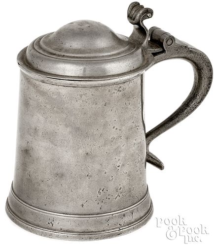 NEW YORK PEWTER QUART TANKARD EARLY/MID