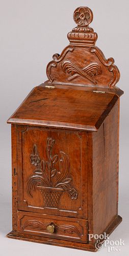 CARVED WALNUT HANGING BOXCarved 30dfe9