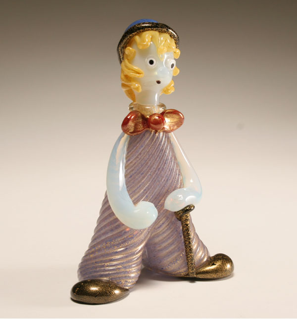 Artisti Barovier Murano art glass clown