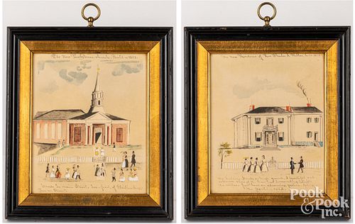 TWO LEWIS MILLER LITHOGRAPHS, OF