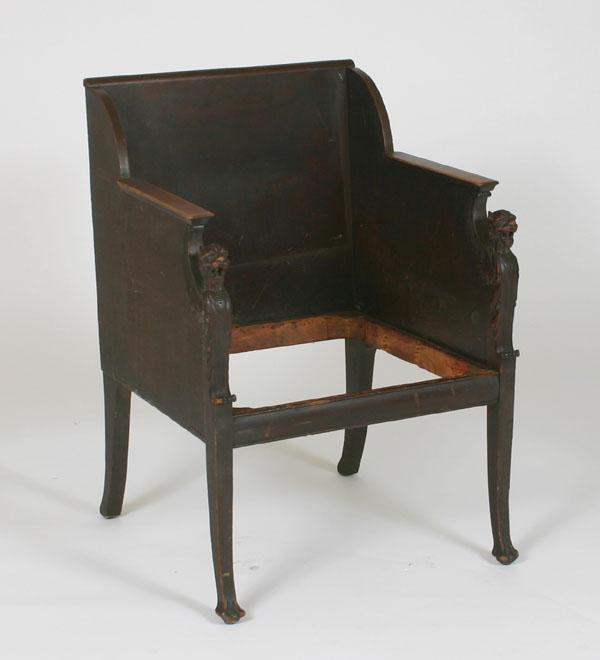 Late 19thC solid body mahogany chair