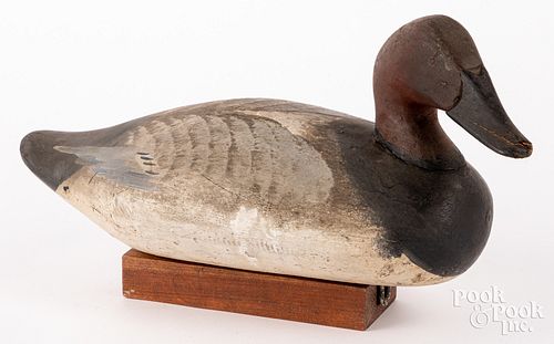 CANVASBACK DUCK DECOY, MID 20TH