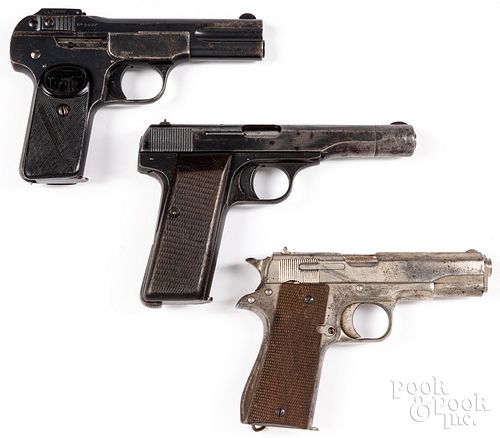 THREE SEMI-AUTOMATIC PISTOLSThree