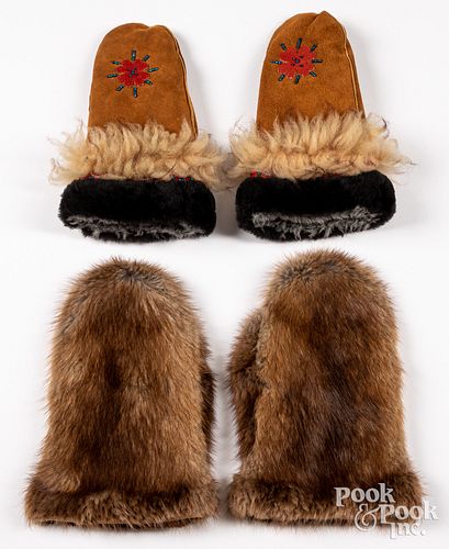 TWO PAIRS OF NATIVE AMERICAN INDIAN