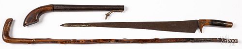 GUN BARREL CANE AND SHORT SWORDGun 30e1fd
