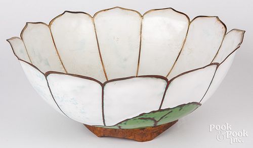 ENAMEL ON COPPER LOTUS BOWL Enamel 30e1fe